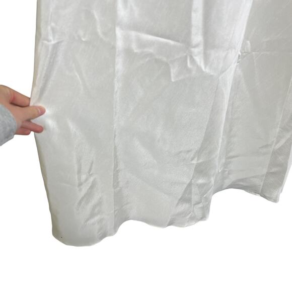 ASOS DESIGN Women's Soft Maxi Lehenga Skirt White Chiffon Linen Pleated 2 NWOT - Picture 6 of 10